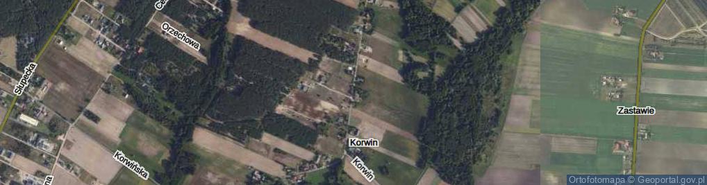 Zdjęcie satelitarne Korwin ul.