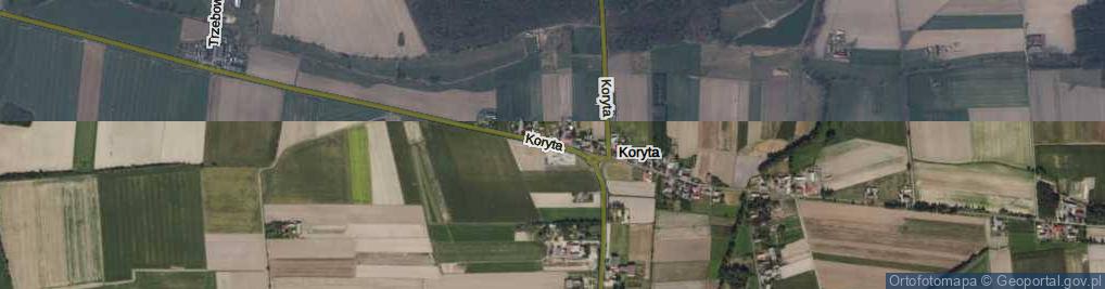 Zdjęcie satelitarne Koryta ul.