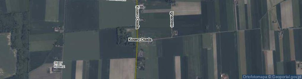 Zdjęcie satelitarne Koserz-Osada ul.