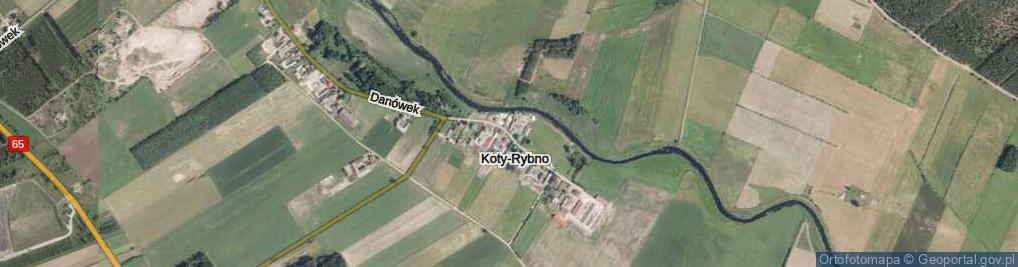 Zdjęcie satelitarne Koty-Rybno ul.