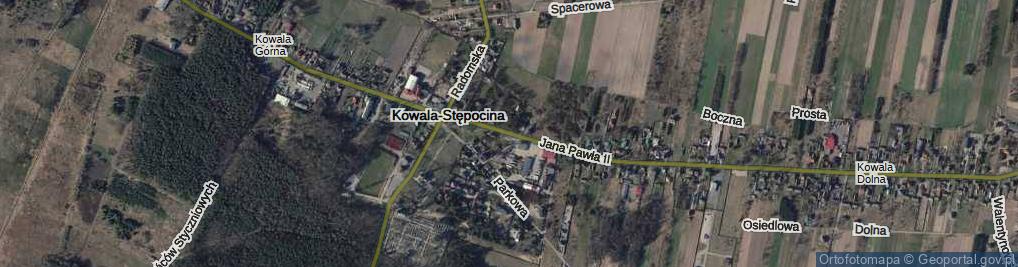 Zdjęcie satelitarne Kowala-Stępocina ul.
