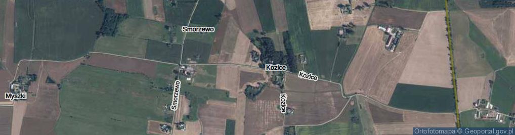 Zdjęcie satelitarne Kozice ul.