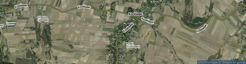 Zdjęcie satelitarne Kozłówek ul.
