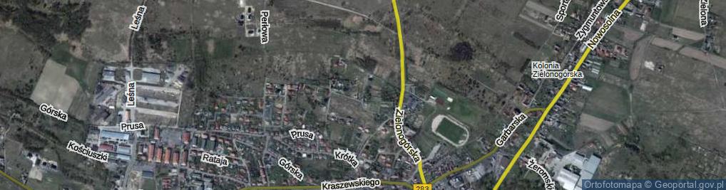 Zdjęcie satelitarne Kolonia Zielonogórska ul.