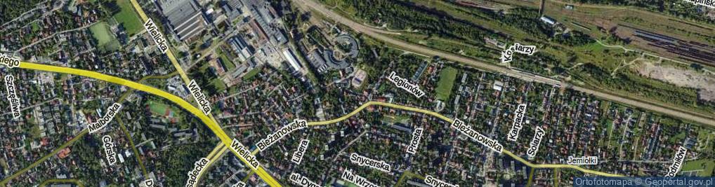 Zdjęcie satelitarne Kolejowa ul.