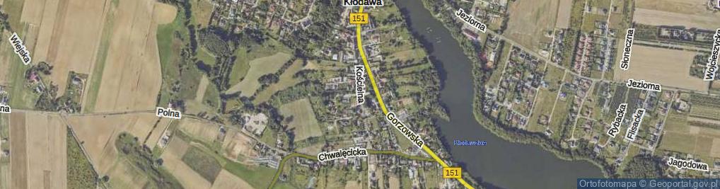 Zdjęcie satelitarne Kościelna ul.