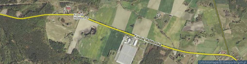 Zdjęcie satelitarne Kolonia Myśliborska ul.