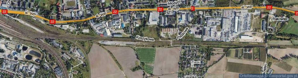 Zdjęcie satelitarne Koszykowa ul.