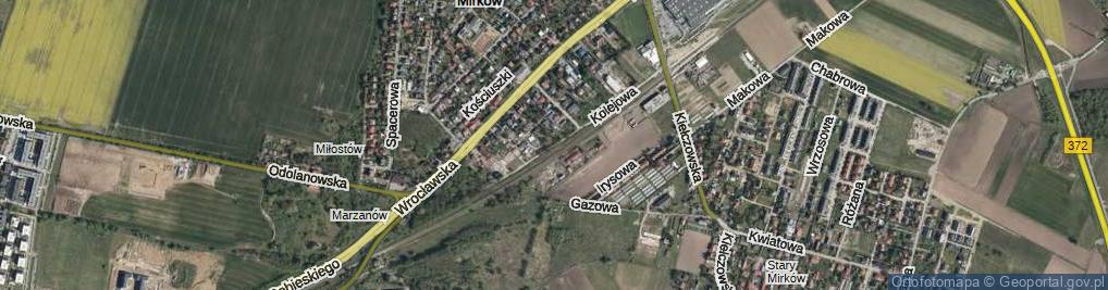 Zdjęcie satelitarne Kolejowa ul.