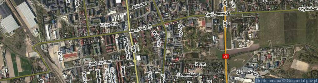 Zdjęcie satelitarne Kościelna ul.