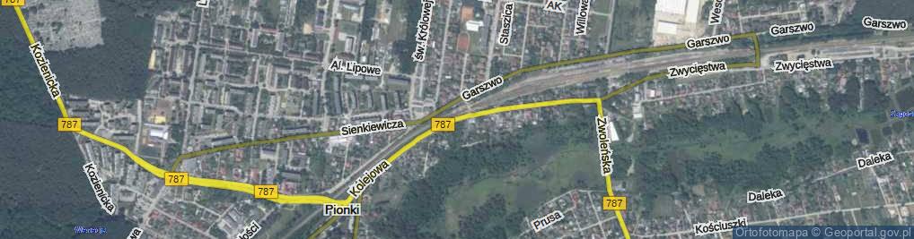 Zdjęcie satelitarne Kolejowa ul.