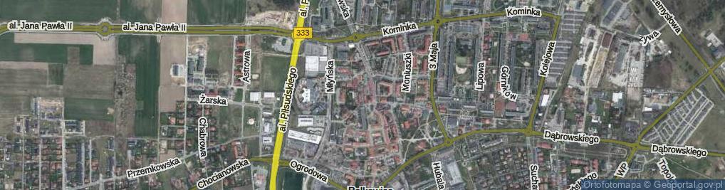 Zdjęcie satelitarne Kossaka Wojciecha ul.