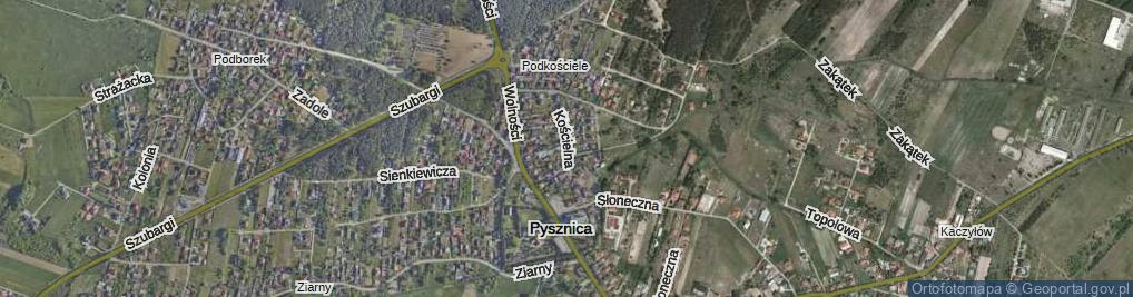 Zdjęcie satelitarne Kościelna ul.