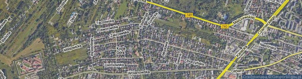 Zdjęcie satelitarne Kozia ul.