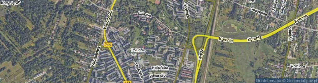 Zdjęcie satelitarne Konarska ul.