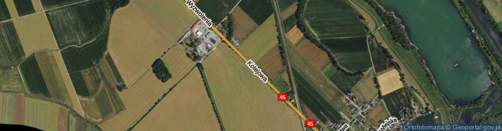 Zdjęcie satelitarne Kolejowa ul.