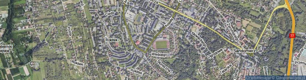 Zdjęcie satelitarne Koseły Romana ul.