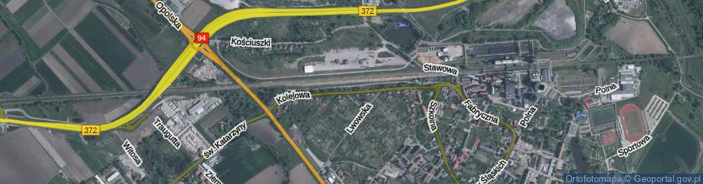 Zdjęcie satelitarne Kolejowa ul.