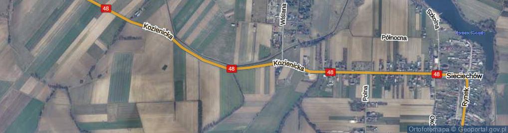 Zdjęcie satelitarne Kozienicka ul.