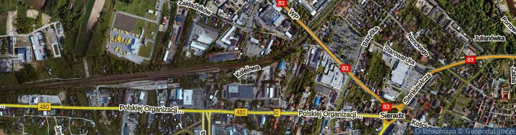 Zdjęcie satelitarne Kolejowa ul.