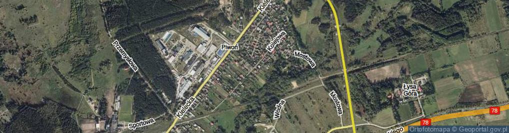 Zdjęcie satelitarne Kolejowa ul.