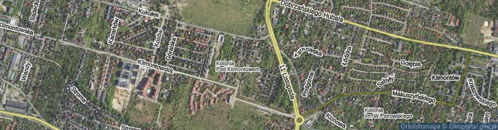 Zdjęcie satelitarne Kolonia Pod Klimontowem ul.
