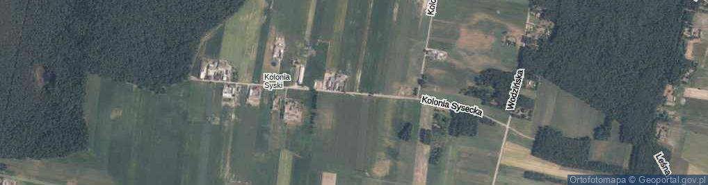 Zdjęcie satelitarne Kolonia Sysecka ul.