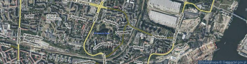 Zdjęcie satelitarne Komuny Paryskiej ul.