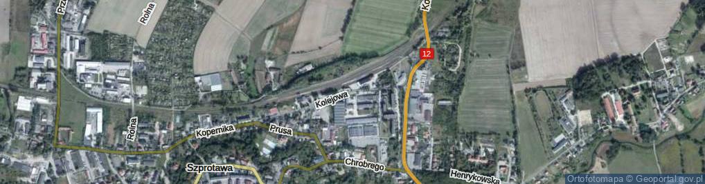 Zdjęcie satelitarne Kolejowa ul.
