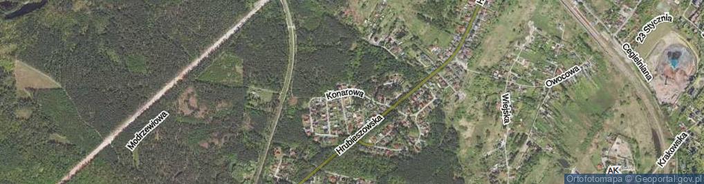 Zdjęcie satelitarne Konarowa ul.