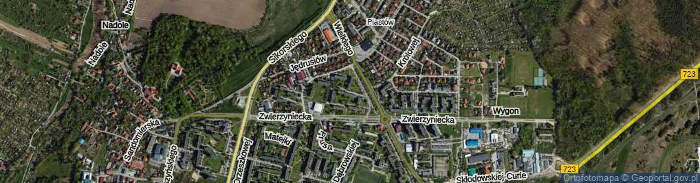 Zdjęcie satelitarne Kossaka Wojciecha ul.