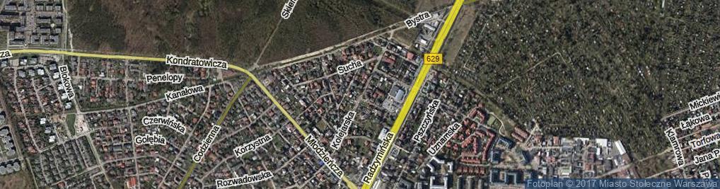 Zdjęcie satelitarne Kolejarska ul.