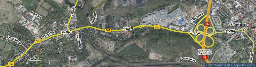 Zdjęcie satelitarne Kolejarska ul.