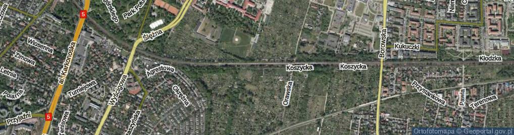 Zdjęcie satelitarne Koszycka ul.