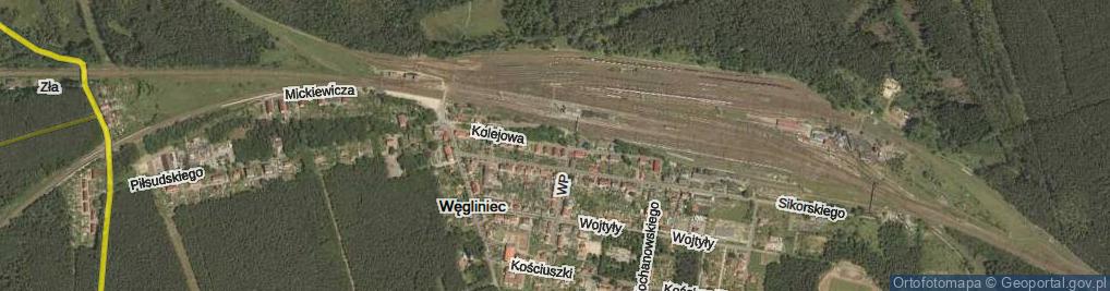 Zdjęcie satelitarne Kolejowa ul.