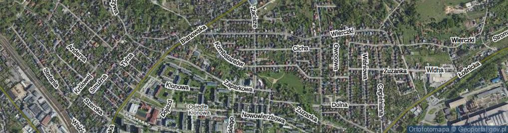 Zdjęcie satelitarne Kombatantów ul.