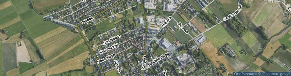 Zdjęcie satelitarne Kolejowa ul.