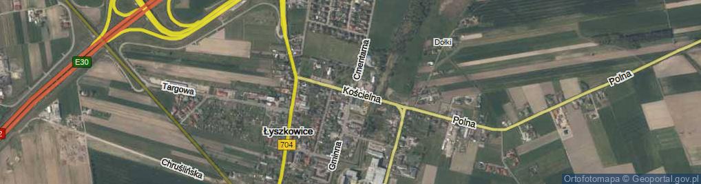 Zdjęcie satelitarne Kościelna ul.