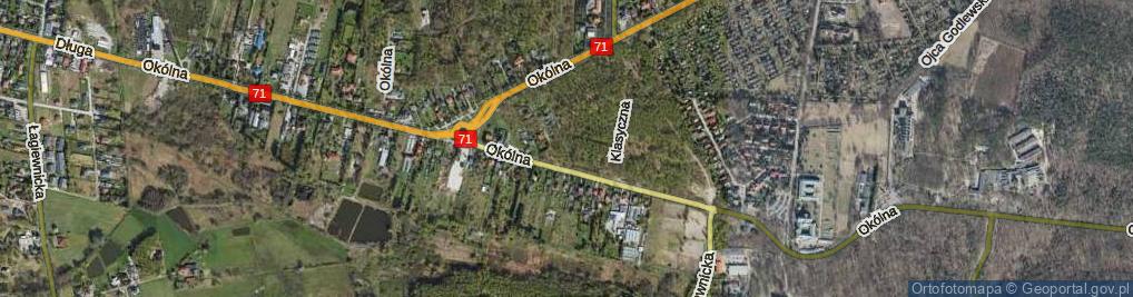 Zdjęcie satelitarne Koryncka ul.