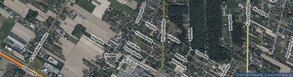 Zdjęcie satelitarne Konwaliowa ul.