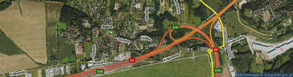 Zdjęcie satelitarne Krótka ul.