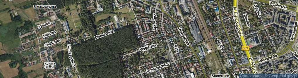 Zdjęcie satelitarne Krzywoń Anieli ul.