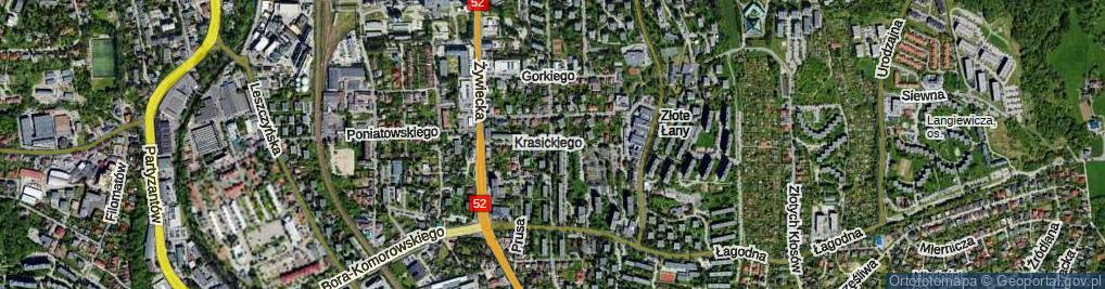 Zdjęcie satelitarne Krasickiego Ignacego, bp. ul.