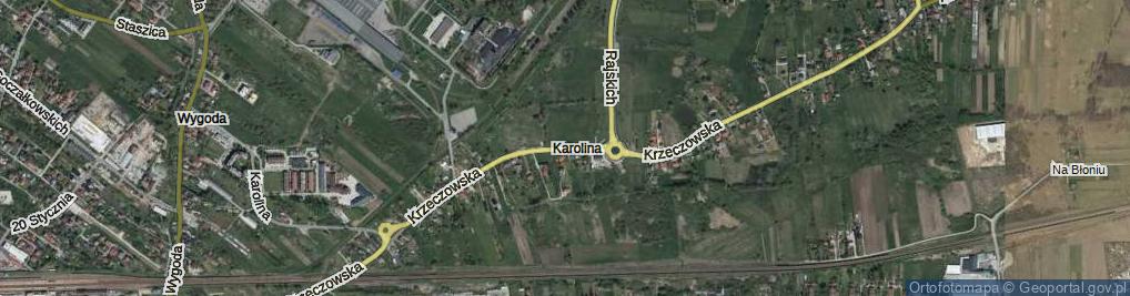 Zdjęcie satelitarne Krzeczowska ul.