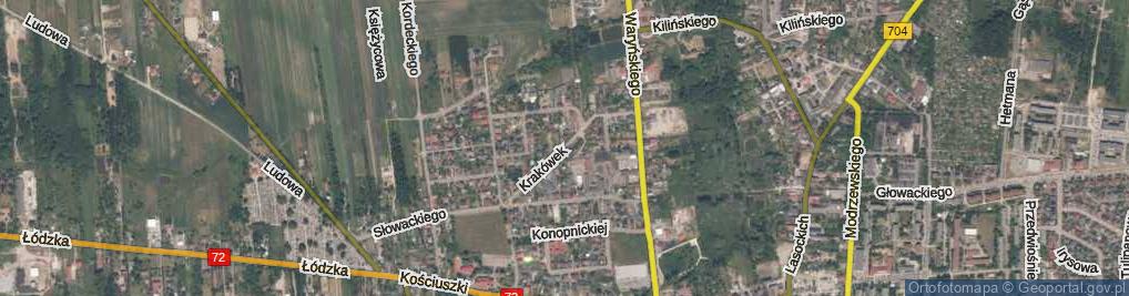 Zdjęcie satelitarne Krakówek ul.