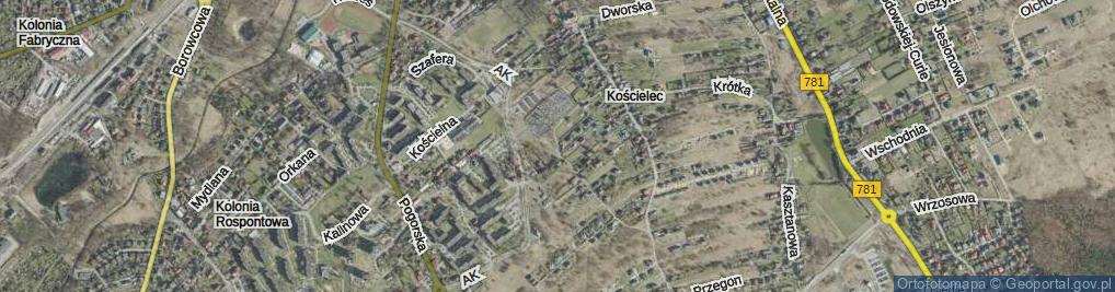 Zdjęcie satelitarne Krawczyńskiego Zdzisława, dr. ul.