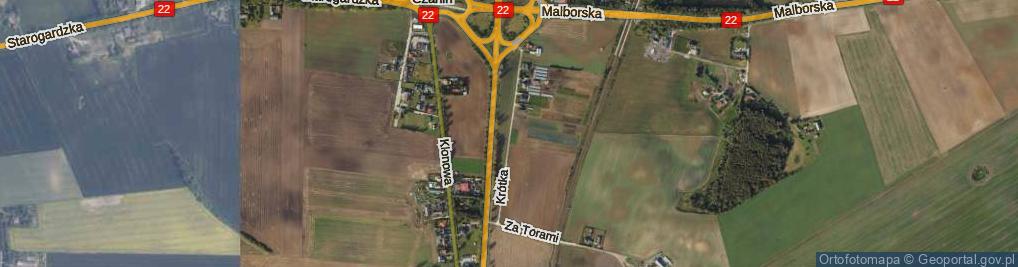 Zdjęcie satelitarne Krótka ul.