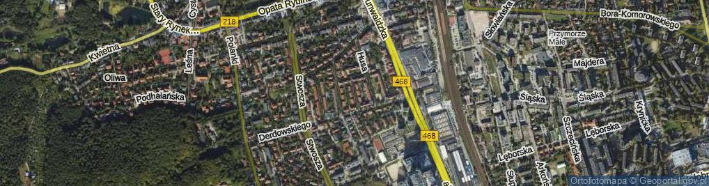 Zdjęcie satelitarne Kręckiego Franciszka ul.