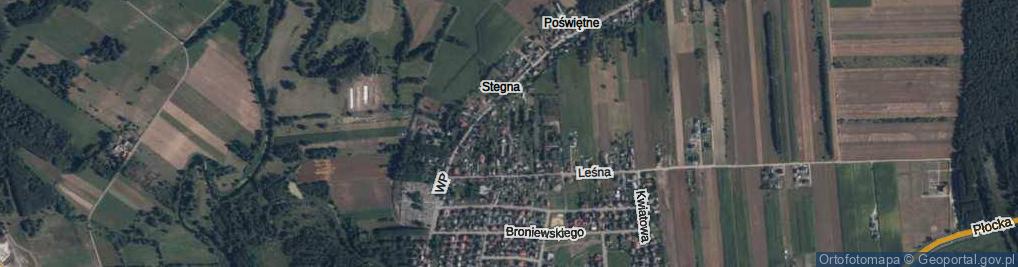 Zdjęcie satelitarne Krzywa ul.