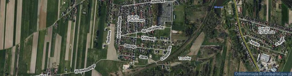 Zdjęcie satelitarne Królowej Jadwigi ul.